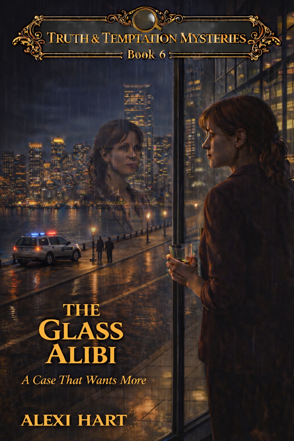 The Glass Alibi, book cover design