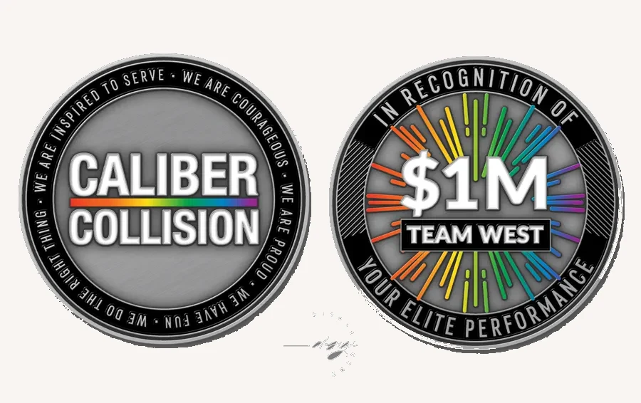 Caliber Collision $1M Team West challenge coin