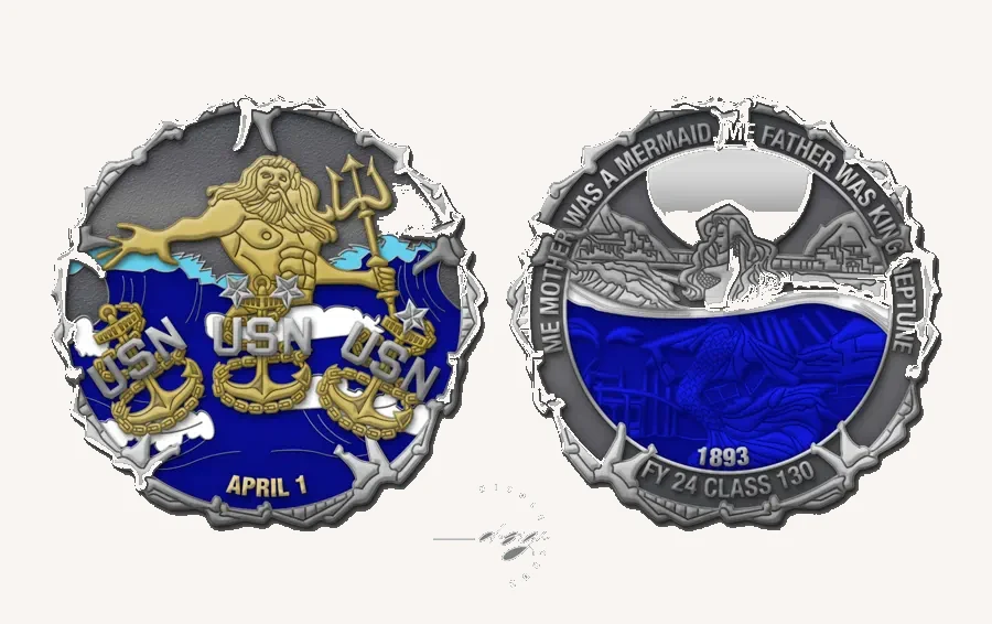 King Neptune Navy challenge coin