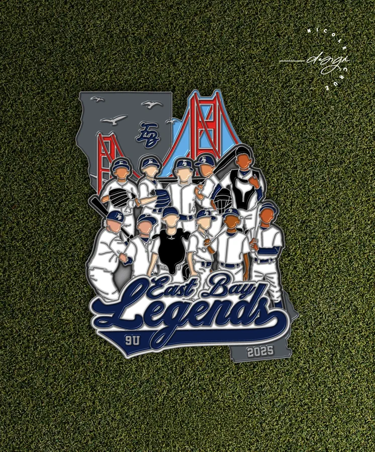 East Bay Legends 9U baseball coin