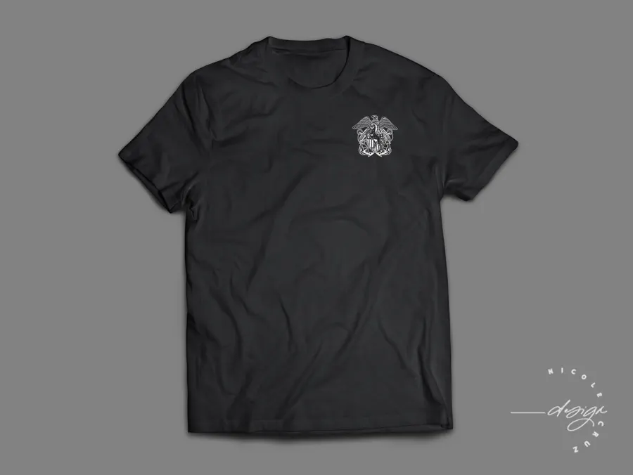 U.S. Navy Mustangs tee, front crest