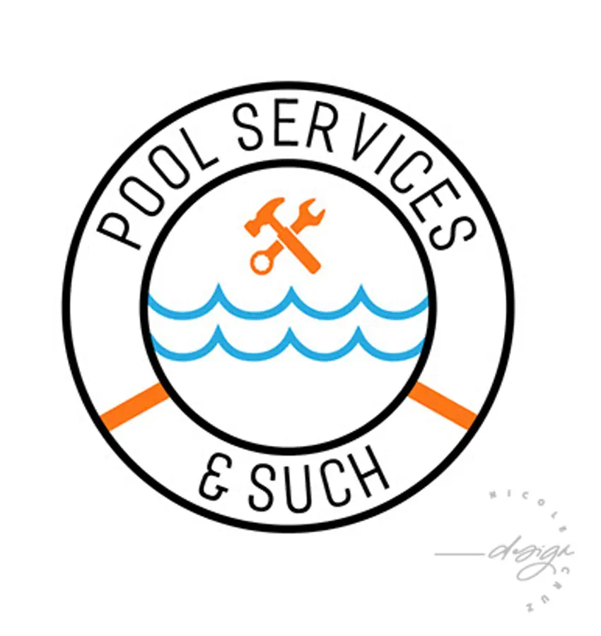 Pool Services and Such badge logo
