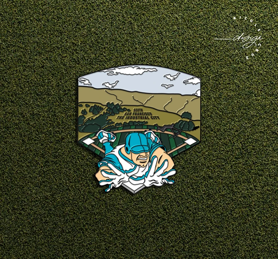 South San Francisco baseball trading pin