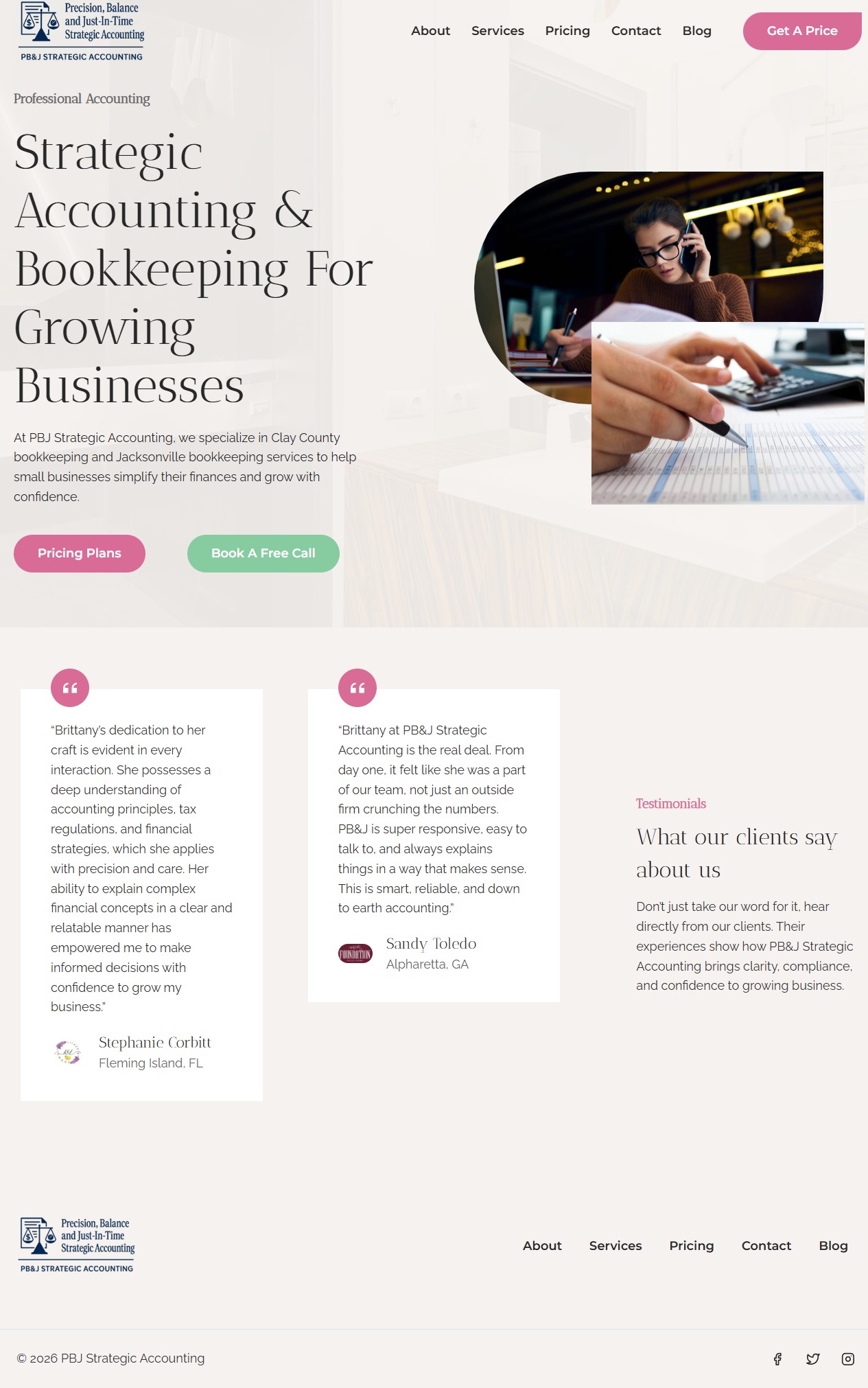 Homepage before redesign