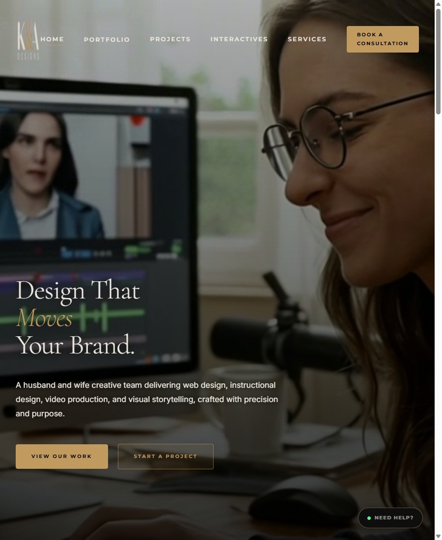 K&A Designs home page